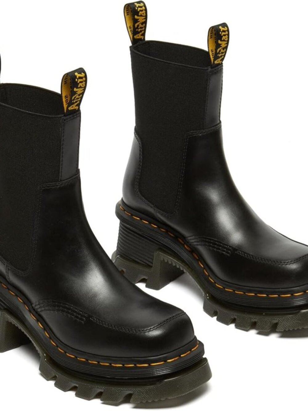 Dr. Martens Corran Chelsea sz 9 Leather Pull On Boots Chunky Moto Platform Docs